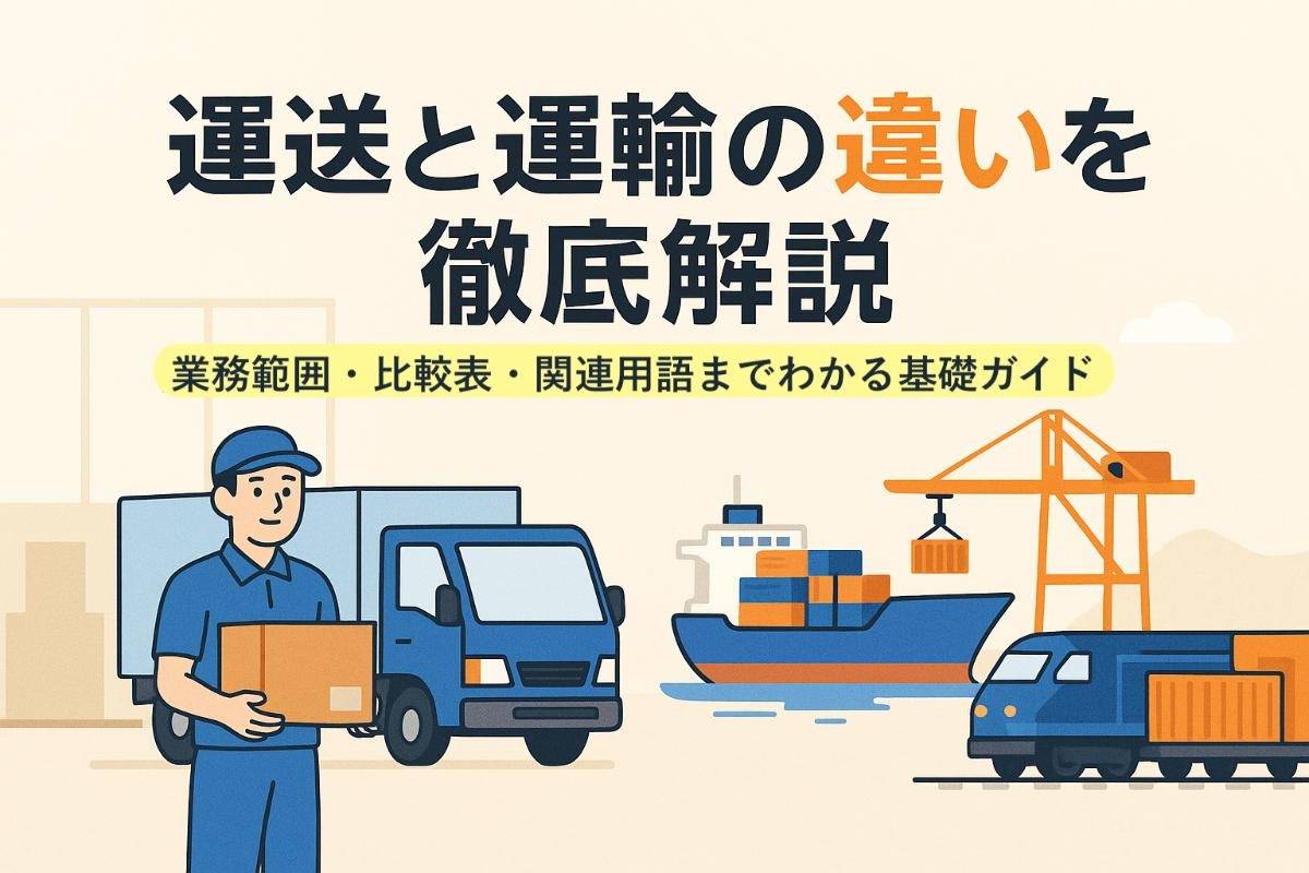 運送と運輸の違いを徹底解説｜業務範囲・比較表・関連用語までわかる基礎ガイド