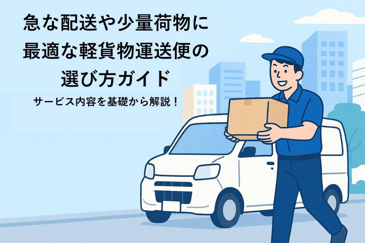 急な配送や少量荷物に最適な軽貨物運送便の選び方ガイド・サービス内容を基礎から解説！