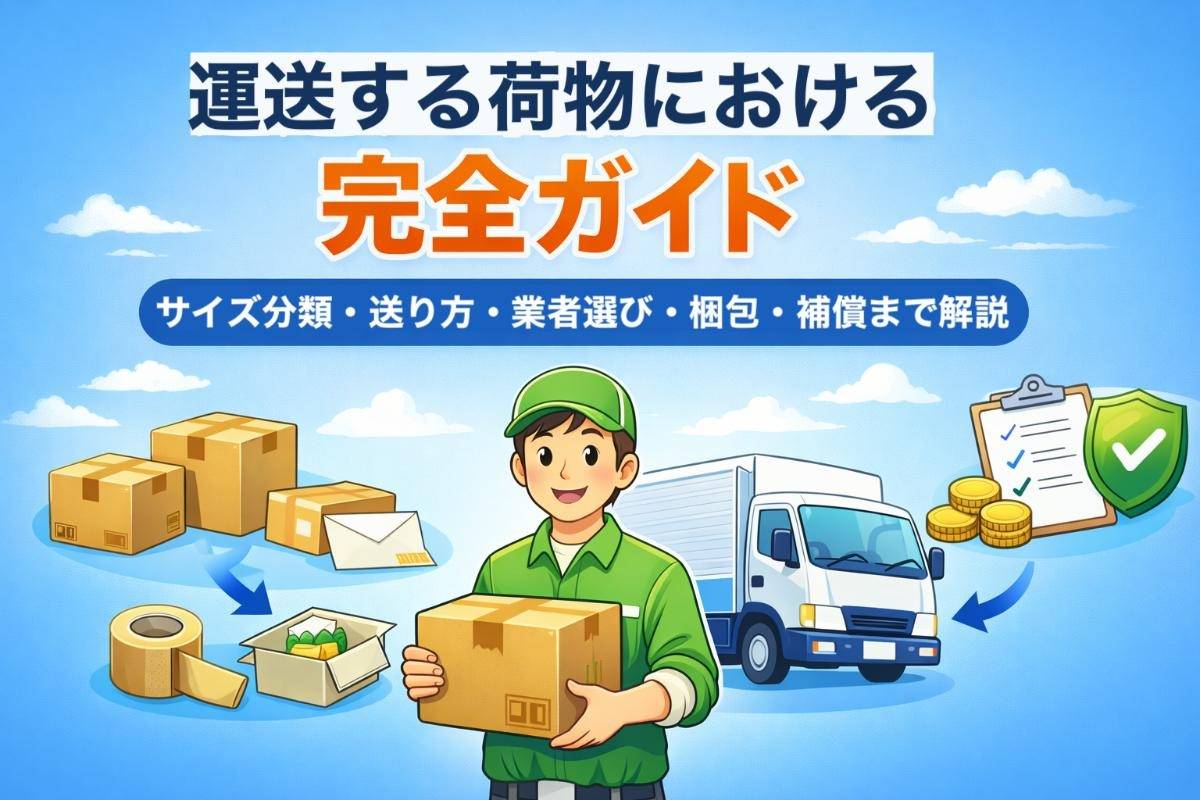 運送する荷物における完全ガイド｜サイズ分類・送り方・業者選び・梱包・補償まで解説