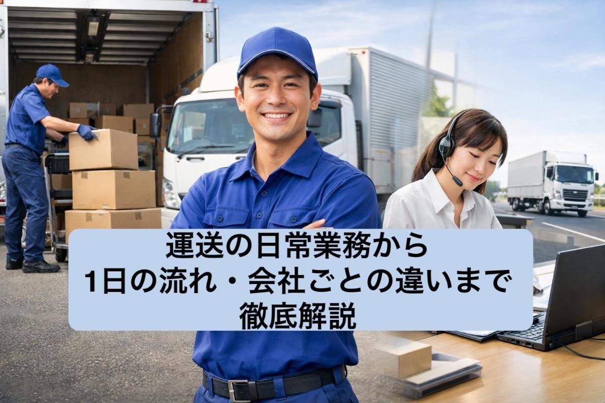 運送の日常業務から1日の流れ・会社ごとの違いまで徹底解説