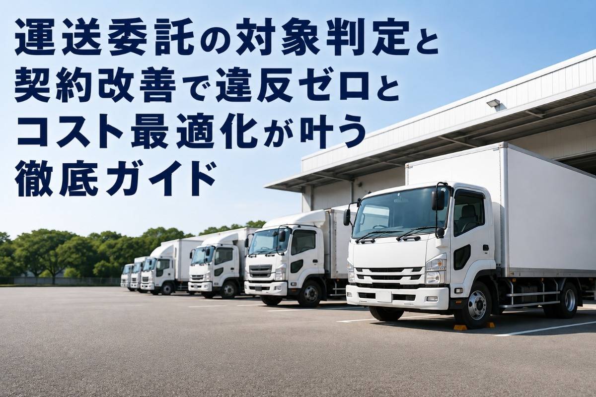 運送委託の対象判定と契約改善で違反ゼロとコスト最適化が叶う徹底ガイド
